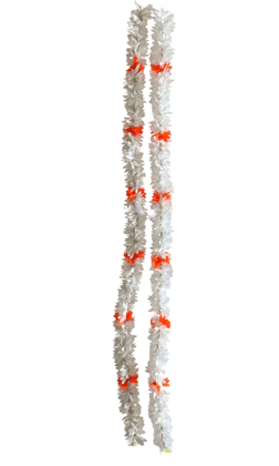 White & Orange Flower Garland for Decorations