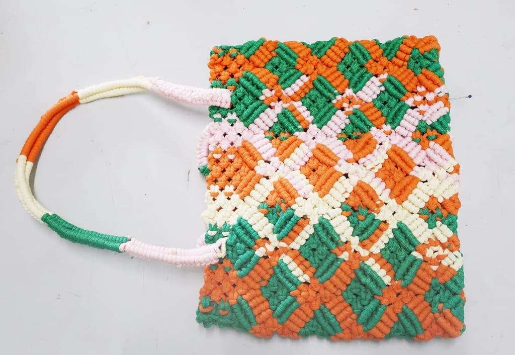 Handmade Macrame Tote Bag - Bohemian Style