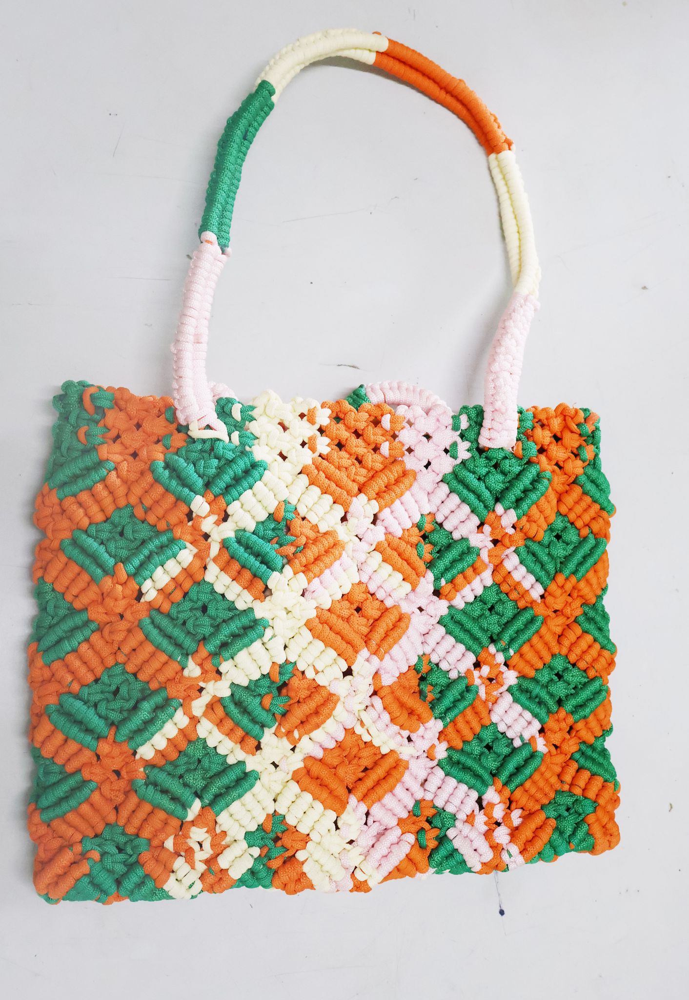 Handmade Macrame Tote Bag - Bohemian Style