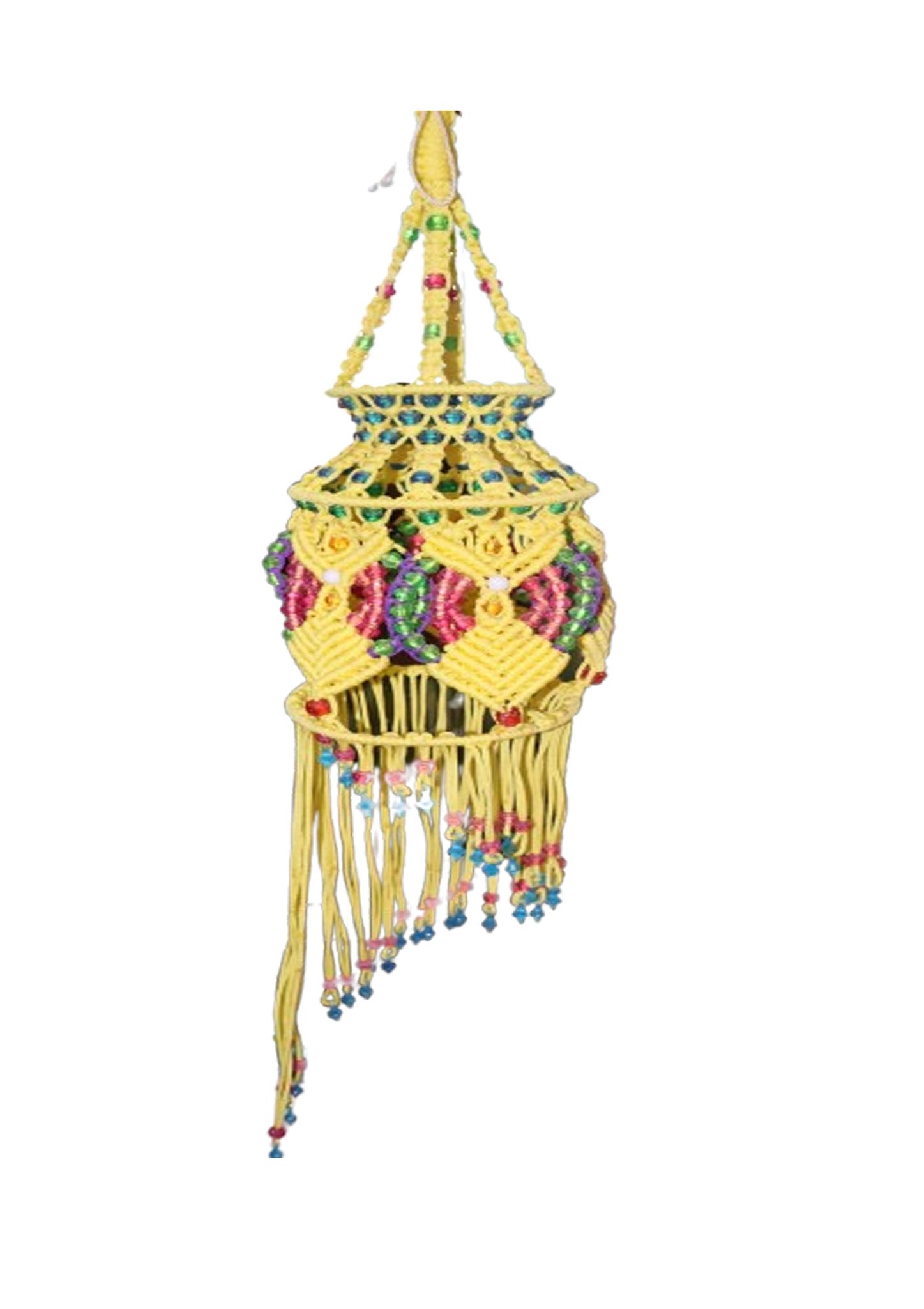 Handcrafted Macrame Hanging Planter - Bohemian Decor