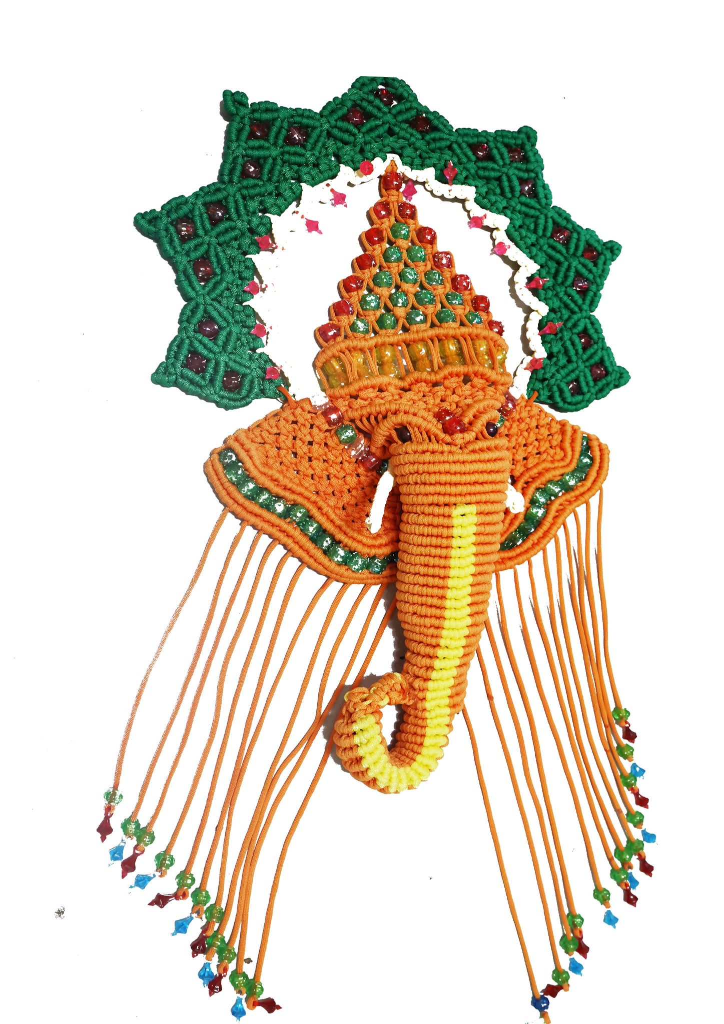 Macrame Ganesha Wall Hanging - Handmade Home Decor