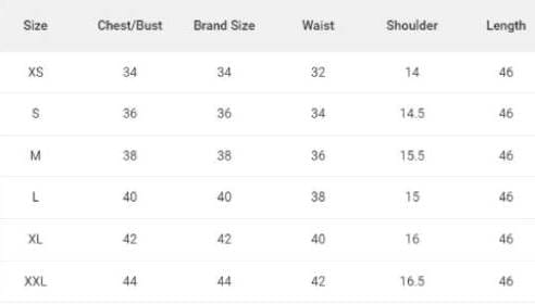 Size Guide Size Guide