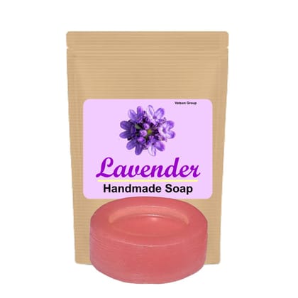 Handmade Lavender Fragrance Purple Colour Oval Shape Regular Bath Soap Moisturizing & Gentle for All Skin Types 100g Pack of 1