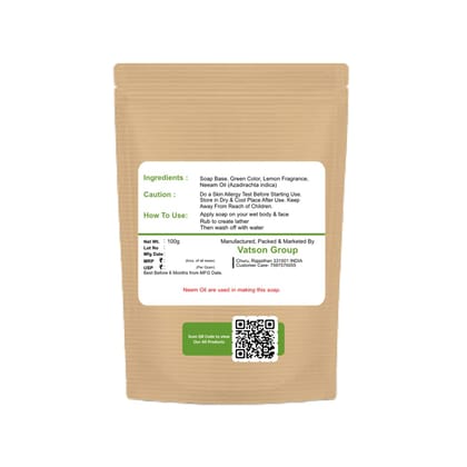 Handmade Lemon Fragrance Yellow Colour Oval Shape Regular Bath Soap Moisturizing & Gentle for All Skin Types 100g Pack of 1