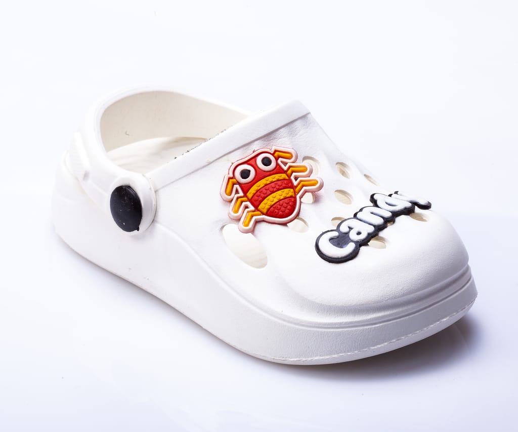 Sophisticated Men Dewk Berries Kids' White Clogs with Bug Charms - Comfortable & Stylish Footwea