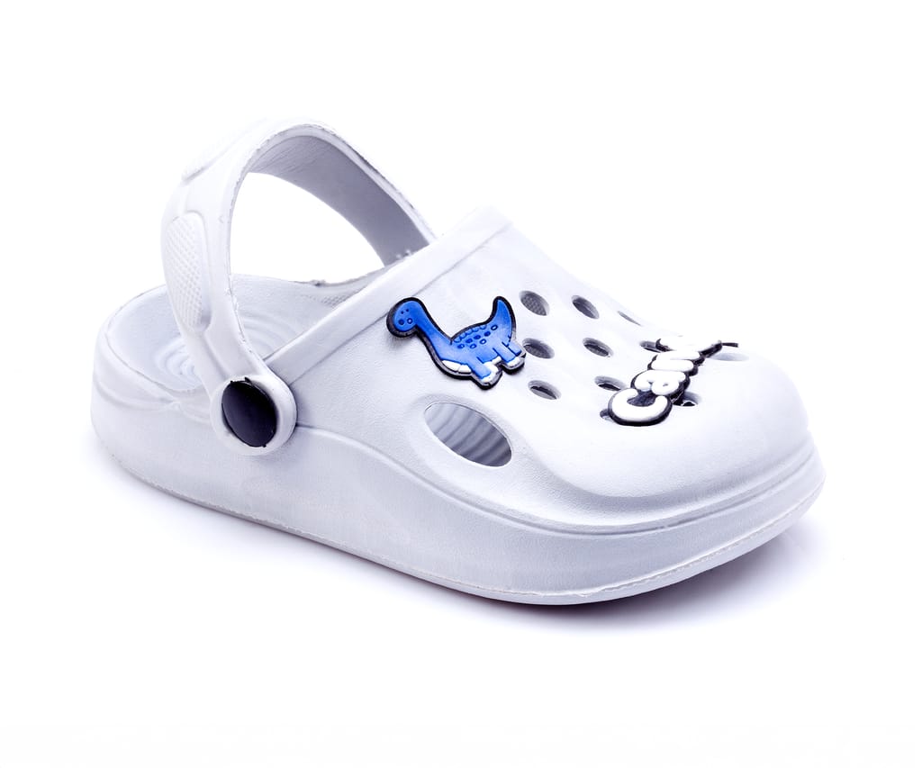 Sophisticated Men Dewk Berries Kid`s Grey Clogs with Dinosaur Charms 2025 at ShopCircuit | ONDC