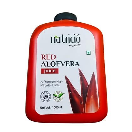 Proveda Nutricio Wellness Red Aloe Vera Juice with Honey and Ashwagandha 1000 ML Immunity Booster Drink