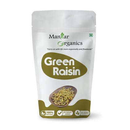 ManHar Organics Green Raisins (Kishmish) 900g | Naturally Sweet & Juicy | Rich in Iron, Antioxidants & Fiber | Healthy Snack & Cooking Ingredient