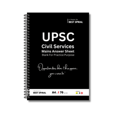 UPSC Mains Answer Writing Booklet - 500 Pages - By Best Spiral
