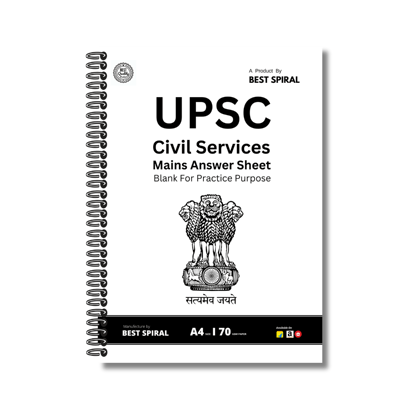 UPSC Mains Answer Writing Booklet - 300 Pages - By Best Spiral