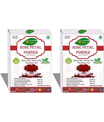 Kashvy Rose Petal Powder 400 Gm Pack of 2