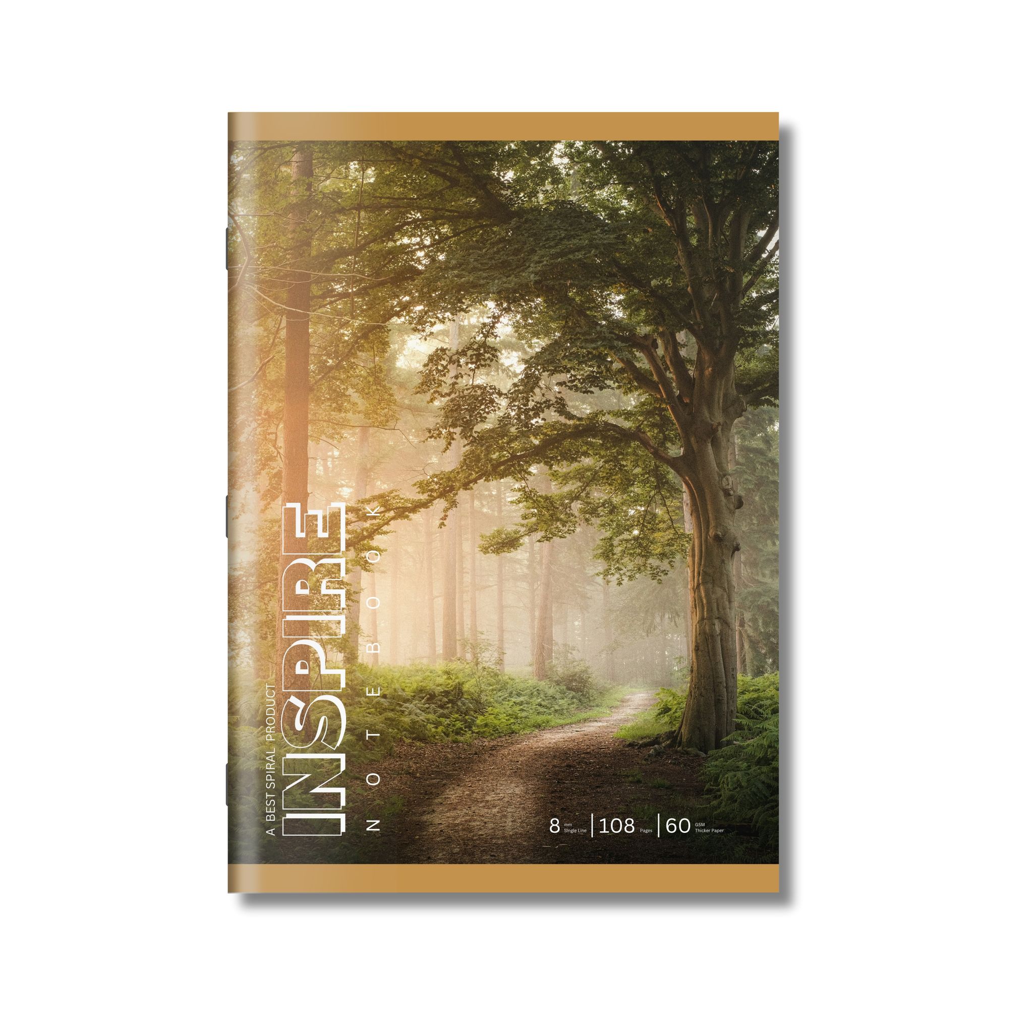 Inspire | Soft Cover Long Notebook for Student | A4 Size (21cm X 29.7cm) | Single Line 108 Pages | Pack of 1