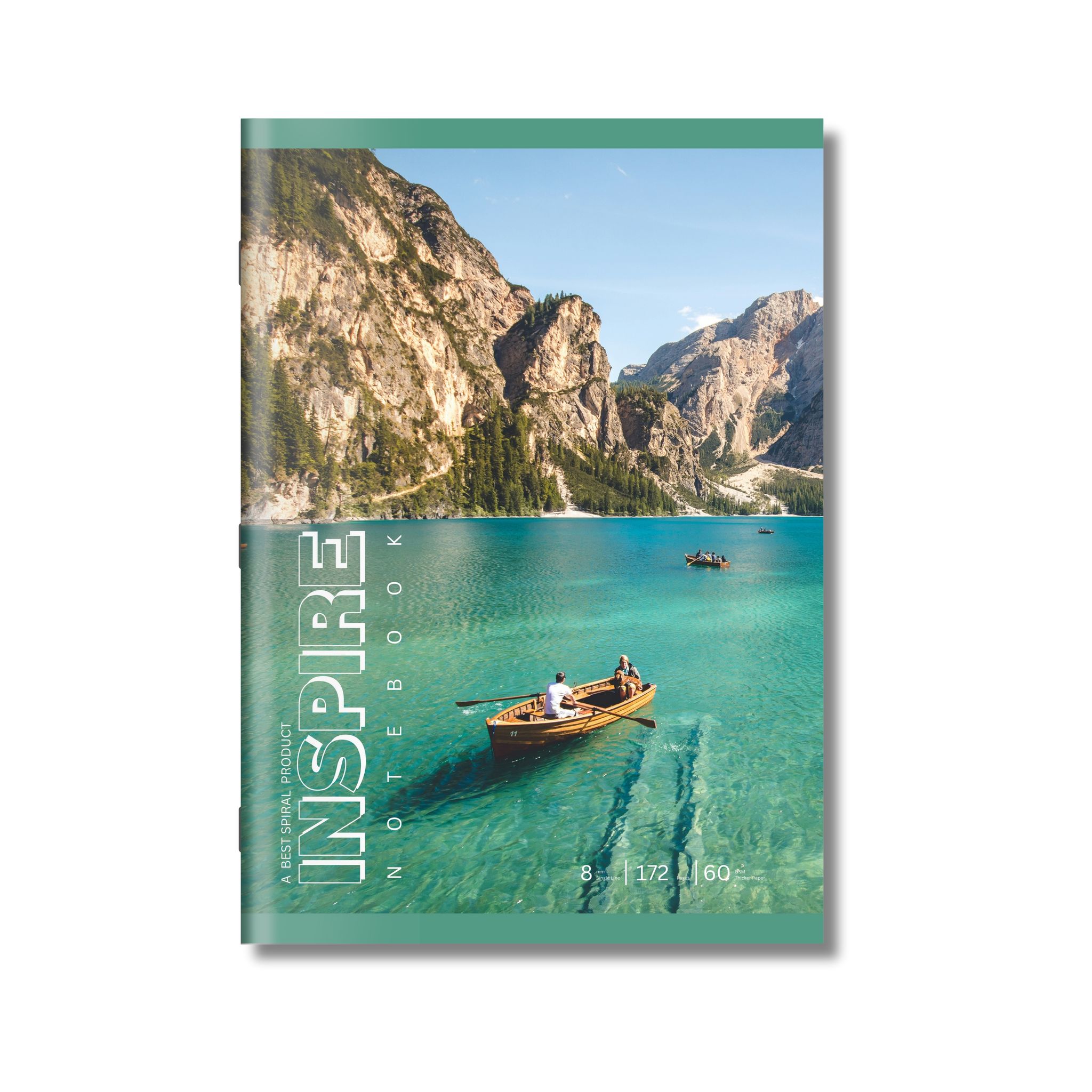 Inspire | Soft Cover Long Notebook for Student | A4 Size (21cm X 29.7cm) | Single Line 172 Pages | Pack of 1