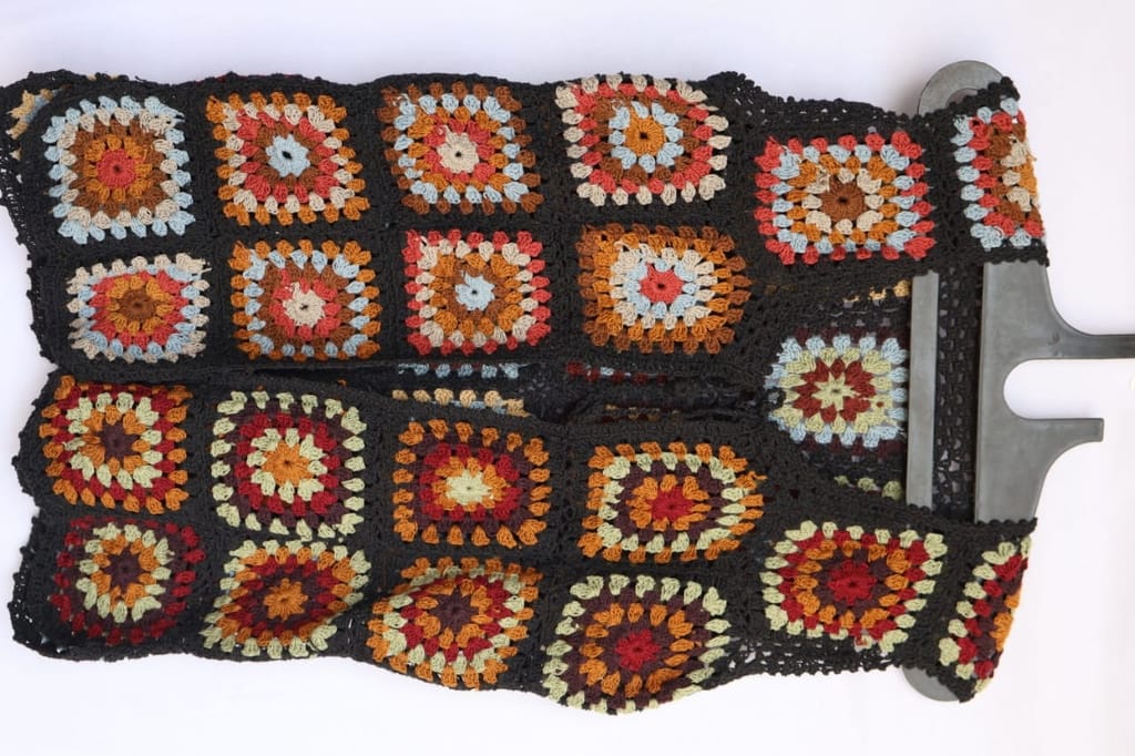 Bohemian Crochet Granny Square Patchwork Vest