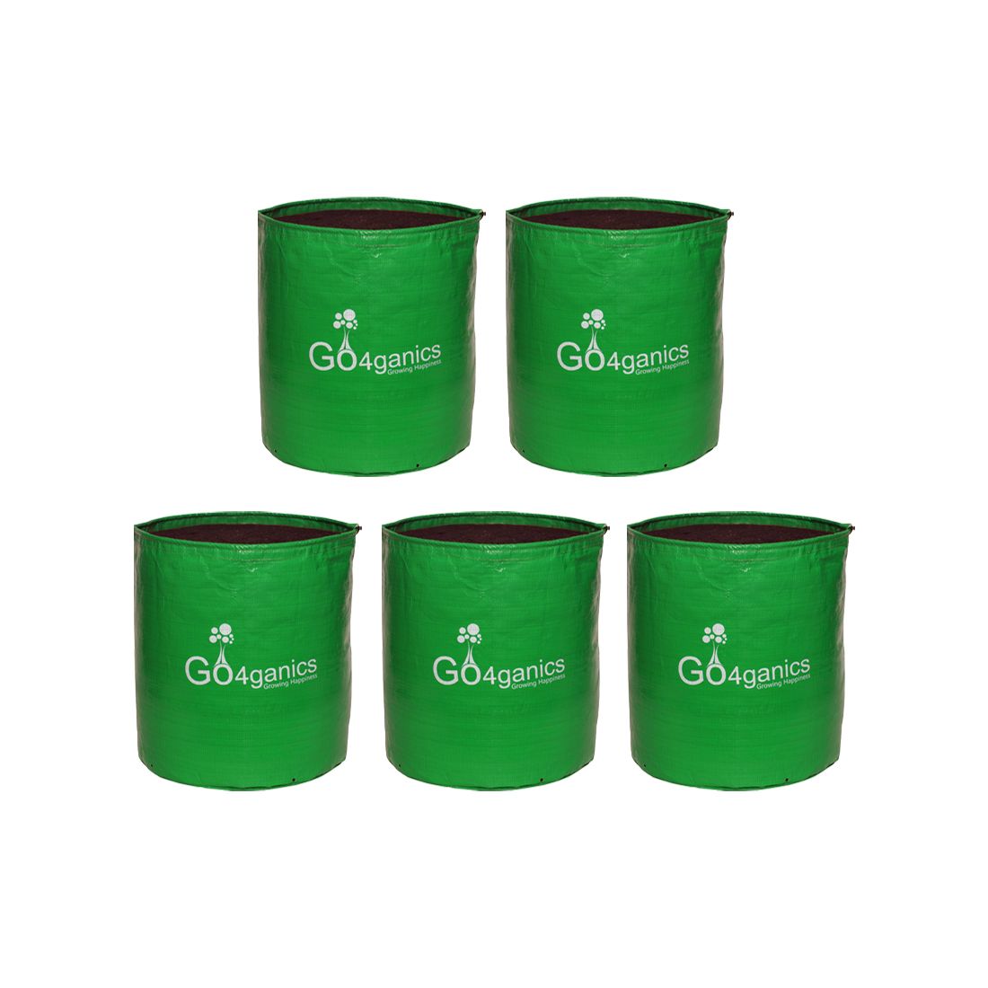 Go4ganics 220 GSM HDPE 9X9 Grow Bag (Pack of 5)