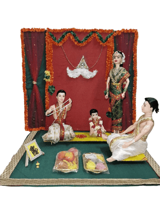 Handcrafted South Indian Upanayanam Doll Set - Cultural Decor