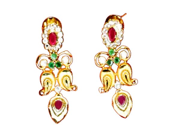 1 Gram Gold Necklace with Gemstones: Elegant & Timeless Design