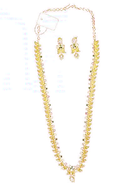 1 Gram Gold Necklace with Gemstones: Elegant & Timeless Design