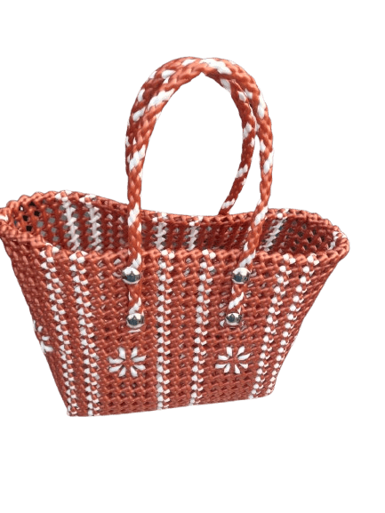 Brown Colour Handwoven Plastic Wire Bag - Handbags | Buy online on ZillyBuy