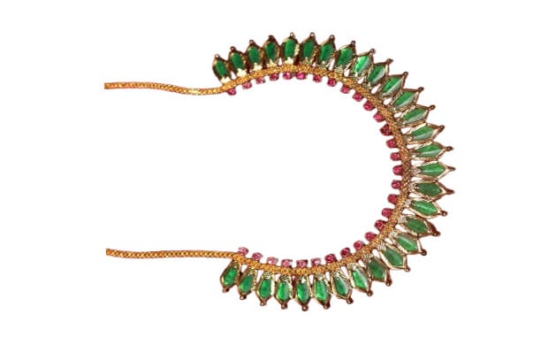 1 Gram Emerald and Ruby Necklace in Gold Tone