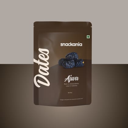 Snackania Ajwa Dates I Healthy & Nutritious Soft Khajoor I Rich In Antioxidants, Vitamins And Minerals 480 Gram
