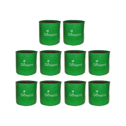 Go4ganics 220 GSM HDPE 18x21 Grow Bag (Pack of 10)