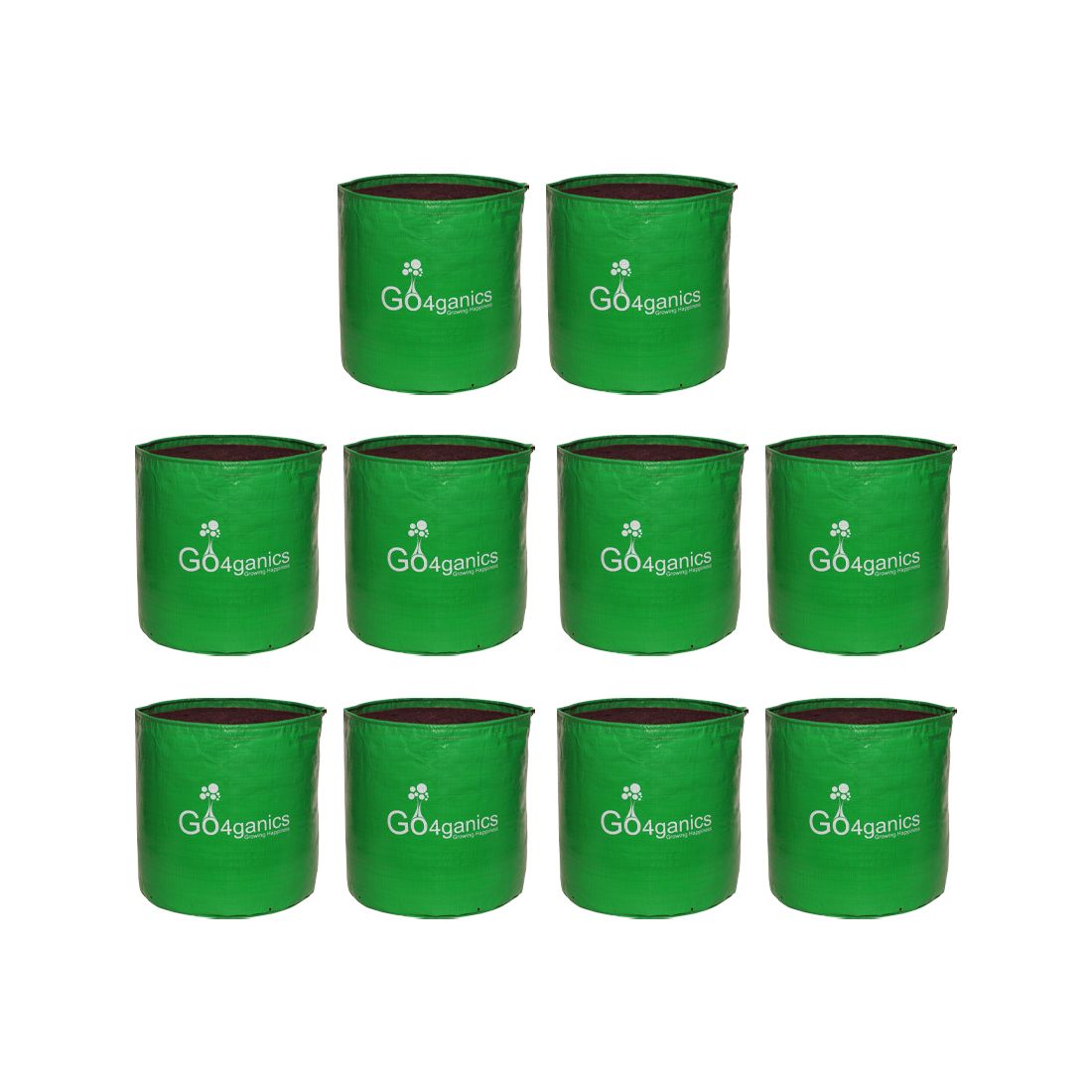 Go4ganics 220 GSM HDPE 24x24 Grow Bag (Pack of 10)