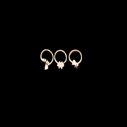 Elegant Collection of Three Dazzling Rings