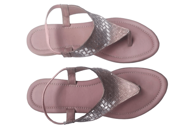 Rose Dusk Woven T-Strap Sandals