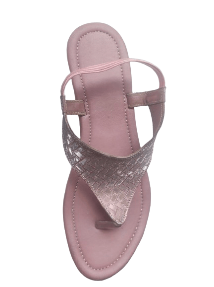Rose Dusk Woven T-Strap Sandals