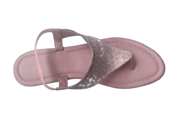 Rose Dusk Woven T-Strap Sandals