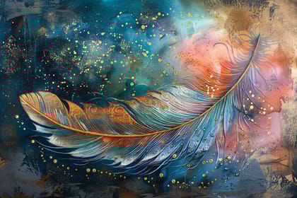 CELESTIAL DRIFT WALLART 24in X 16in WITH BLACK FRAME