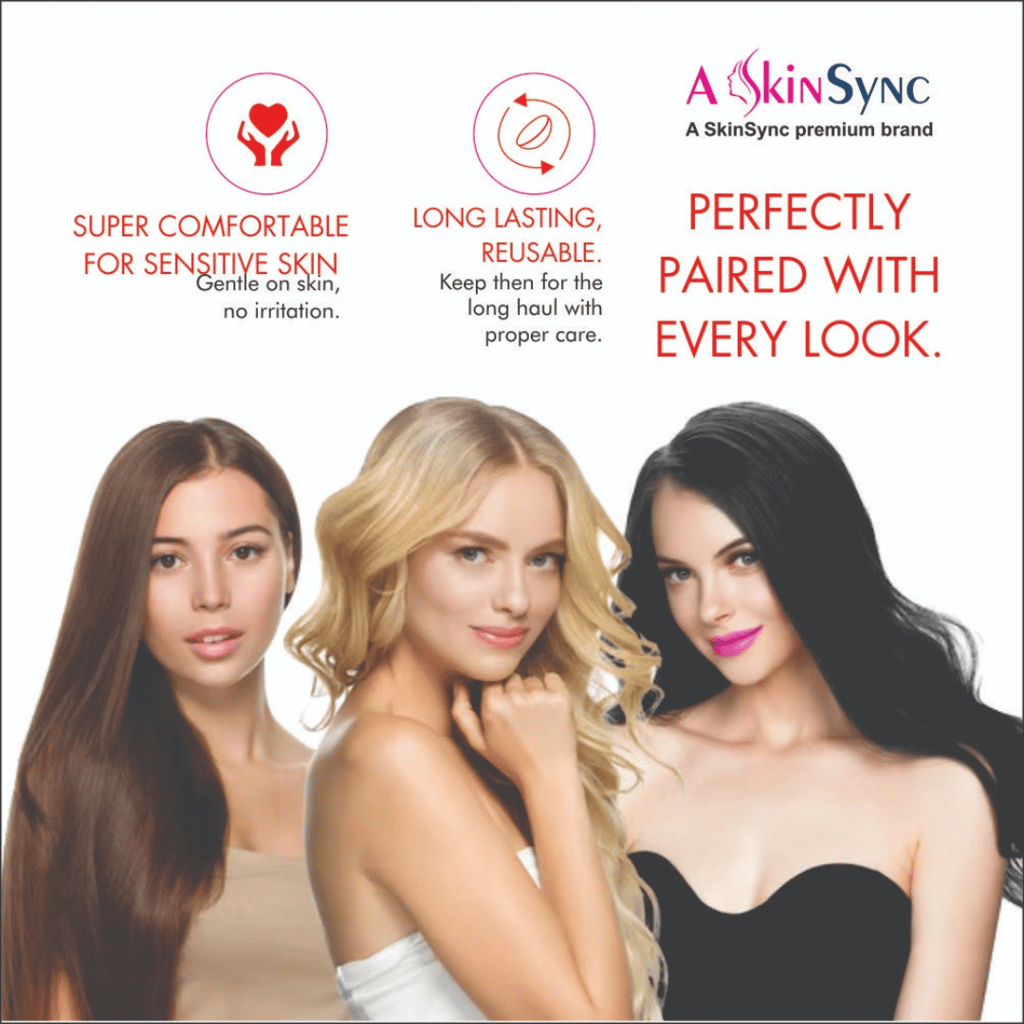 A SkinSync Silicone Nipple Covers 10 Times Reusable for Women (2 Pair) with Double Sided Tape 36 Pieces, Fashion Clothing Accessory