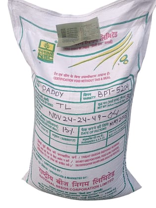 NSC Paddy BPT-5204, 30 Kg of Truthfully Labelled seed