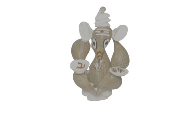 Seashell Ganesha Statue - Handmade Divine Decor