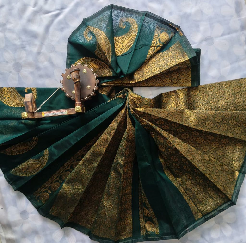 Pure Cotton Saree with Blouse Mango design