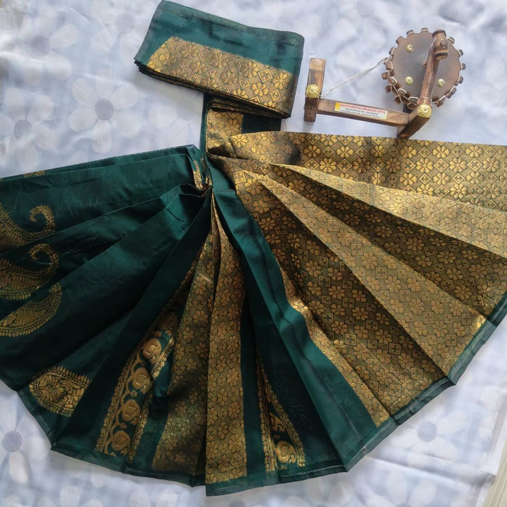 Pure Cotton Saree with Blouse Mango design