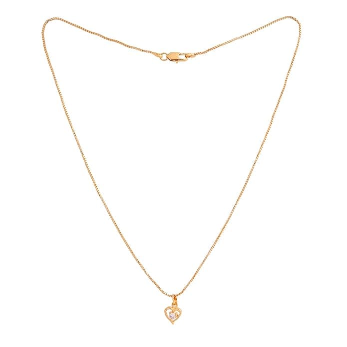 Radha's Creations Short necklace with pendant one gram gold for women and girls