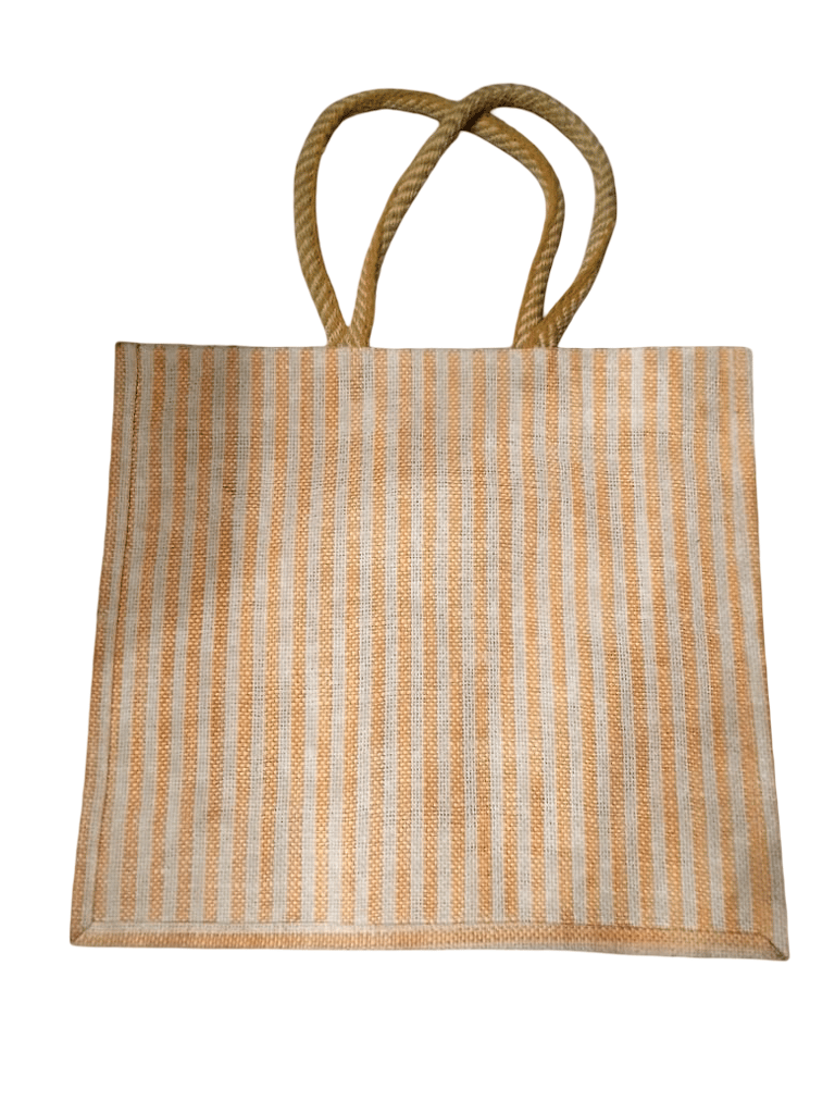 Jute Bag, Durable and Easy to Hold Handle with Comfortable Grip, Spacious Storage Compartment, Crafted from Natural Jute, Eco-friendly, Sustainable Jute Bag (12x12 INCH, Brown)