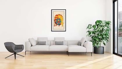 VIBRANT ANIMAL ART FRAMED PRINT 16in X 24in WITH BLACK FRAME