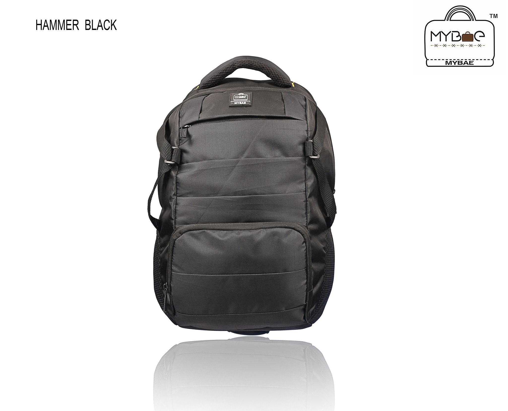 MYBAE 22L Laptop Backpack for Men and Women, 4 Compartments, Water Resistant, Lightweight School Bag for Boys and Girls, College Bag, Office Bag, Travel Backpack, Fits 15.6 Inch Laptop
