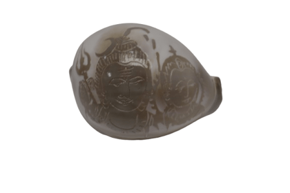 Divine Shankh Shell with Intricate Deity Carvings Divine Shankh Shell with Intricate Deity Carvings
