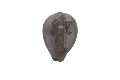 Engraved Goddess Glass Bottle - Decorative Art Piece