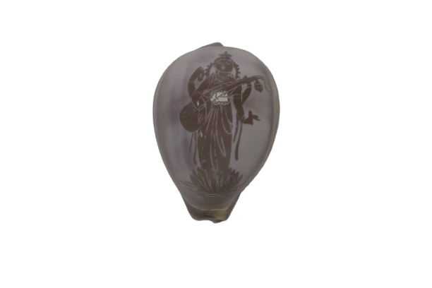 Engraved Goddess Glass Bottle - Decorative Art Piece