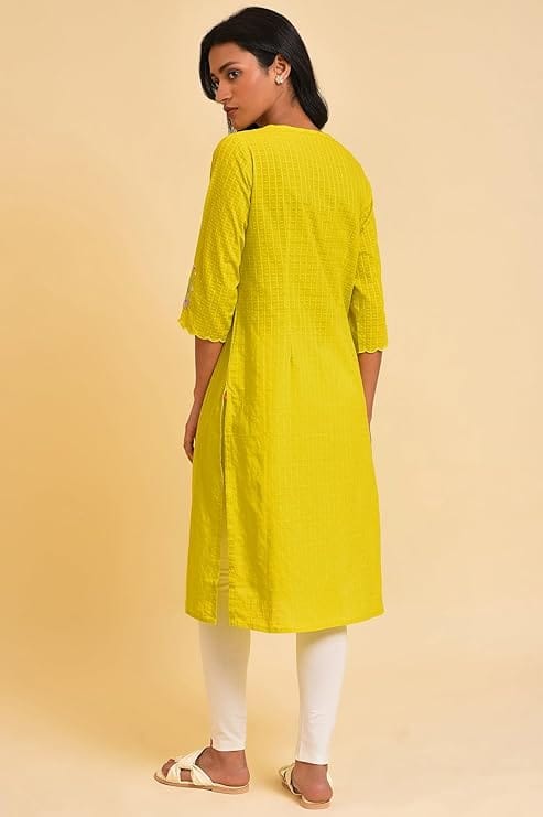 Trendy Women Women's Cotton Regular Fit Casual Kurta 2025 at ShopCircuit | ONDC
