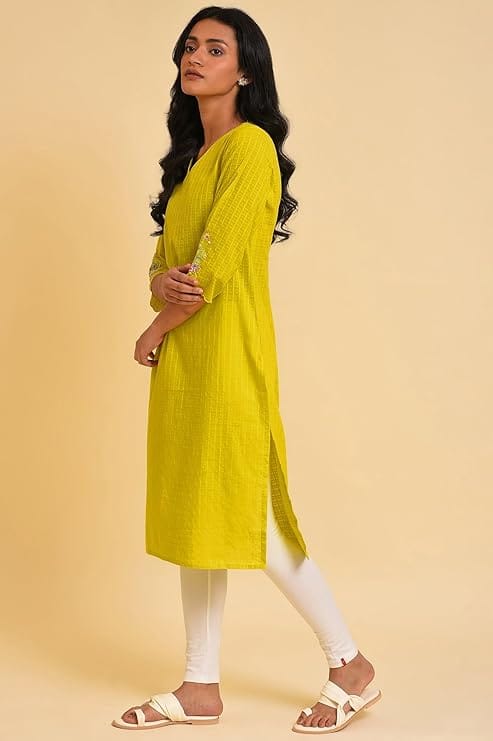 Trendy Women Women's Cotton Regular Fit Casual Kurta 2025 at ShopCircuit | ONDC