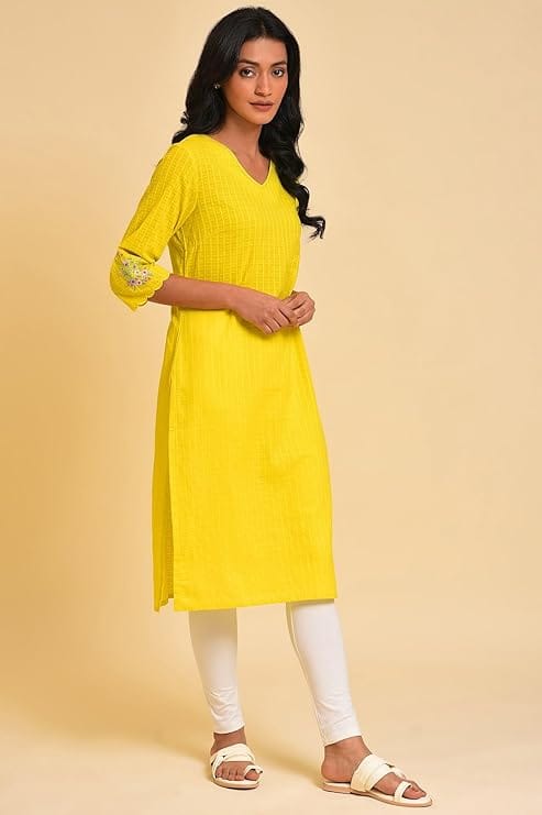 Trendy Women Women's Cotton Regular Fit Casual Kurta 2025 at ShopCircuit | ONDC