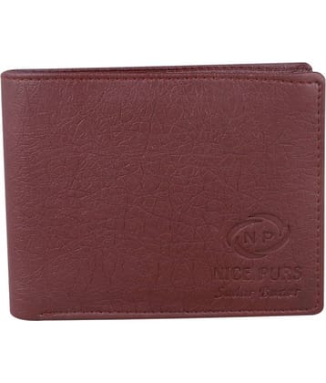 Nice Purse Brown PU Men's Two Fold Wallet,Regular Wallet,Travel Wallet ( Pack of 1 )