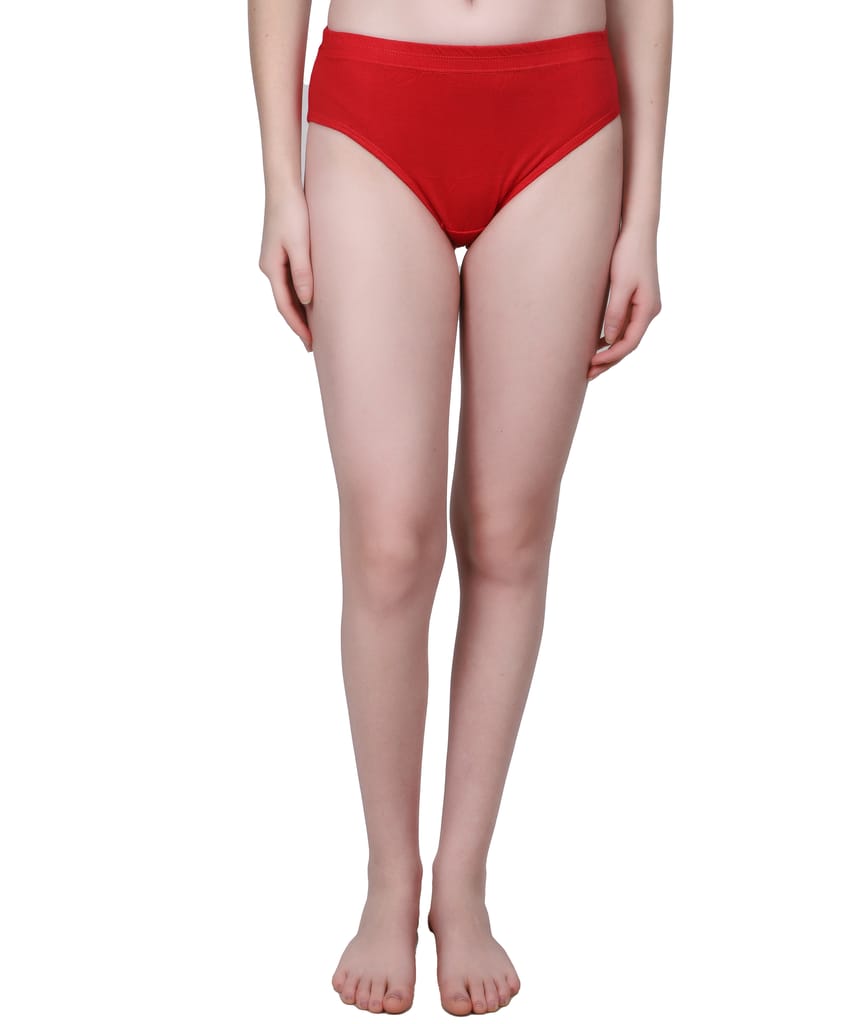 Maxolity Women's Cotton Hipster Panties - Red Color Solid, Soft, Breathable & Comfortable for Everyday Wear Panty pack of 1