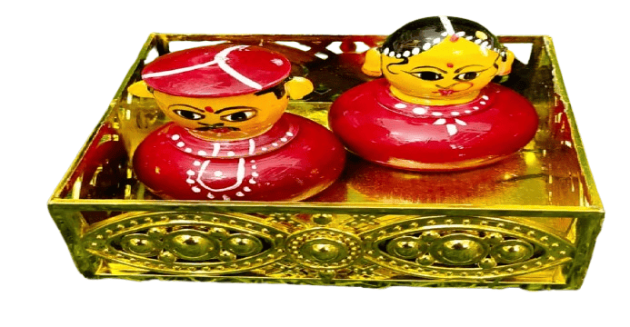 Handcrafted Indian Wooden Dolls - Folk Art Collectibles